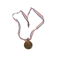 Speelgoed medailles   6x stuks   goud   plastic   winner   winnaar   party