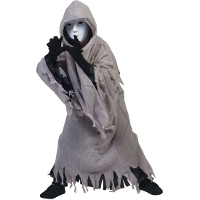 Spook/geest Halloween kostuum met capuchon   voor kinderen   grijs