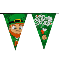 St Patricks Day vlaggenlijn slinger   8 meter   Ierland thema vlaggetjes   versiering