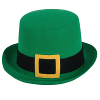 St. Patricksday hoge hoed   groen   59 cm   wolvilt   volwassenen   Leprechaun