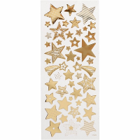 Sterren vormen stickers   52x   metallic goud   Hobby en knutselen   kerst   agenda