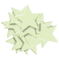 Sterrenhemel glow in the dark   stickers   Dia 8 cm   9x stuks   Lichtgevende stickers   kinderkamer