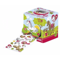 Stickerrol meisjes thema paarden   120 stickers   80 cm lang