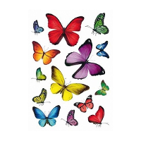 Stickers Vlinder thema   42x stuks   multi   stickervellen   agenda stickers   hobby/decoratie