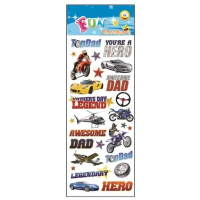 Stickervel   leuk voor Vaderdag   18 stickers