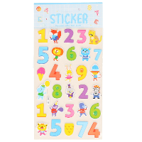 Stickervelletjes   25x sticker cijfers 0 9   gekleurd   nummers