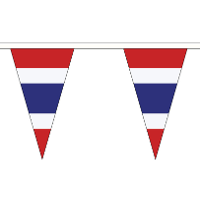 Thailand Vlaggetjes vlaggenlijn slinger   500 cm   polyester   binnen/buiten   versiering/feestart