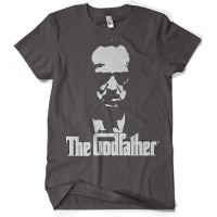 The Godfather print t shirt   grijs   heren   katoen   officiele film merchandise kleding