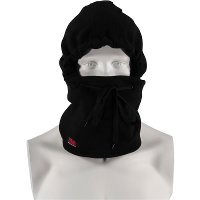 Thermo bivakmuts fleece zwart voor heren