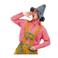 Tiroler kleding rood overhemd voor heren