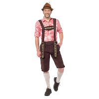 Tiroler lederhose verkleed broek/kostuum   voor heren   Oktoberfest   bruin   Carnaval