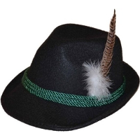 Tiroler verkleed hoedje voor volwassenen   zwart   Oktoberfest   Alpenhoedje/jagershoedje