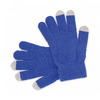 Touchscreen smartphone handschoenen   blauw   volwassenen/kinderen   acryl   one size S/M