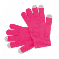 Touchscreen smartphone handschoenen   fuchsia   volwassenen/kinderen   acryl   one size S/M