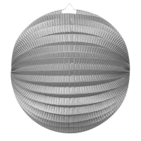 Treklampion   metallic zilver   papier   rond   D23cm   decoratie   Sint Maarten