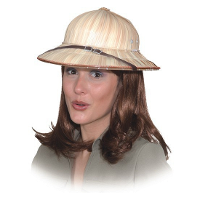 Tropen/safari thema verkleed helm van stro   60 cm   voor volwassenen   ranger hoed