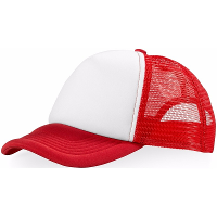 Truckers baseball cap of petje   rood/wit   voor volwassenen   verstelbaar   mesh stof