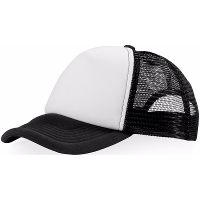 Truckers baseball cap of petje   zwart/wit   voor volwassenen   verstelbaar   mesh stof