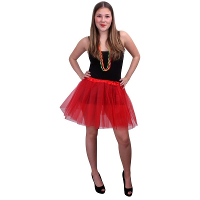 Tule rokje voor dames   carnaval verkleed rokje   rood   petticoat