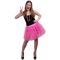 Tule rokje voor dames   carnaval verkleed rokje   roze   petticoat