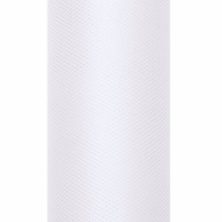 Tule stof   wit   met gaatjes   50 x 900 cm   deco hobby artikelen