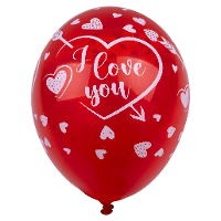 Valentijn ballonen set   12x   I Love You   latex   30 cm?