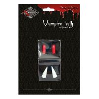 Vampiertanden halloween met bloedcapsules   Halloween/horror verkleed accessoires