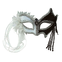 Venetiaans carnaval verkleed oogmasker   zwart en wit   volwassenen   Barok   Middeleeuwen