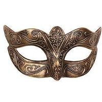 Venetiaans verkleed masker   goud   kunststof   oogmasker   carnaval   volwassenen