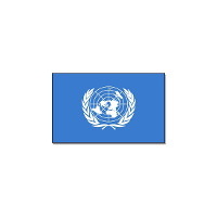 Verenigde Naties vlag   90 x 150 cm   polyester   versiering   blauw