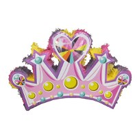 Verjaardag feest pinata   prinsessen kroon   61 x 41 x 10 cm   roze