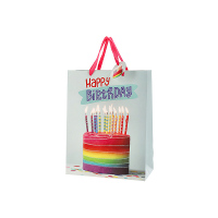 Verjaardag giftbags/cadeau tasje   verjaardagstaart   25 x 32 x 12 cm   papier   cadeau tassen