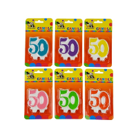 Verjaardag kaarsen 50 jaar