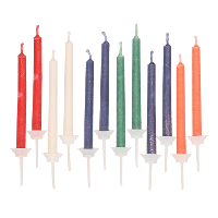 Verjaardag kaarsjes   Gekleurde vlam   12x stuks   taart kaarsen   toppers