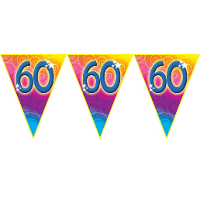 Verjaardag leeftijd vlaggenlijn   60 jaar   5 meter   kunststof   jubileum