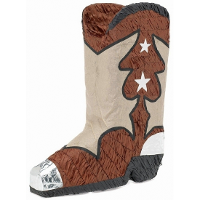 Verjaardag Pinata van een cowboy laars   Western thema   45 x 45 cm