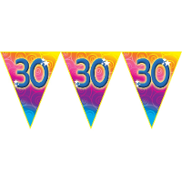 Verjaardag thema 30 jaar geworden feest vlaggenlijn van 5 meter