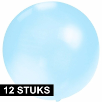 Verjaardagfeest ballonnen   12x   60 cm   blauw   extra grote ballon   versiering   verjaardag