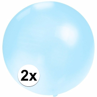 Verjaardagfeest ballonnen   2x   60 cm   blauw   extra grote ballon   versiering   verjaardag