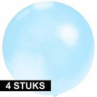 Verjaardagfeest ballonnen   4x   60 cm   blauw   extra grote ballon   versiering   verjaardag