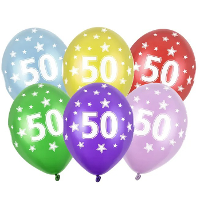 Verjaardagfeest Ballonnen   50 jaar   6x stuks   Abraham/Sarah