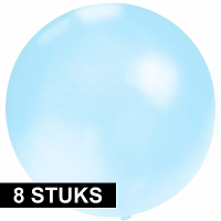 Verjaardagfeest ballonnen   8x   60 cm   blauw   extra grote ballon   versiering   verjaardag