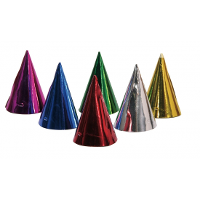 Verkleed 6x feesthoedjes gekleurd