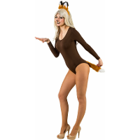 Verkleed accessoire set   Vos   2 delig   Bruin   polyester   Carnaval verkleedkleding