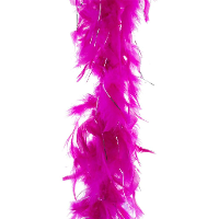 Verkleed boa   fuchsia roze/zilver   veren   200 cm   Carnaval   verkleedaccessoires