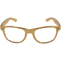 Verkleed bril   metallic goud   kunststof   verkleedaccessoires feestbril