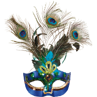 Verkleed gezichtsmasker Venetiaans   pauw   dames   Carnaval/gemaskerd bal