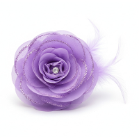 Verkleed Haarbloem   paars   haarclip Hawaii bloemen   Tropische thema accessoires