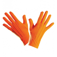 Verkleed handschoenen Clown   oranje   one size   clown thema accessoires