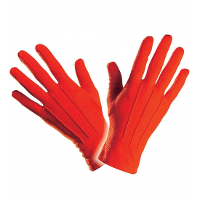 Verkleed handschoenen Clown   rood   one size   clown thema accessoires